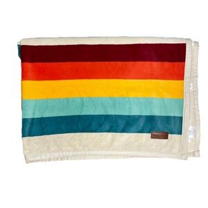 Pendleton Reversible Plush Throw Blanket 50x70 Faux Suede Edge Mount Foraker